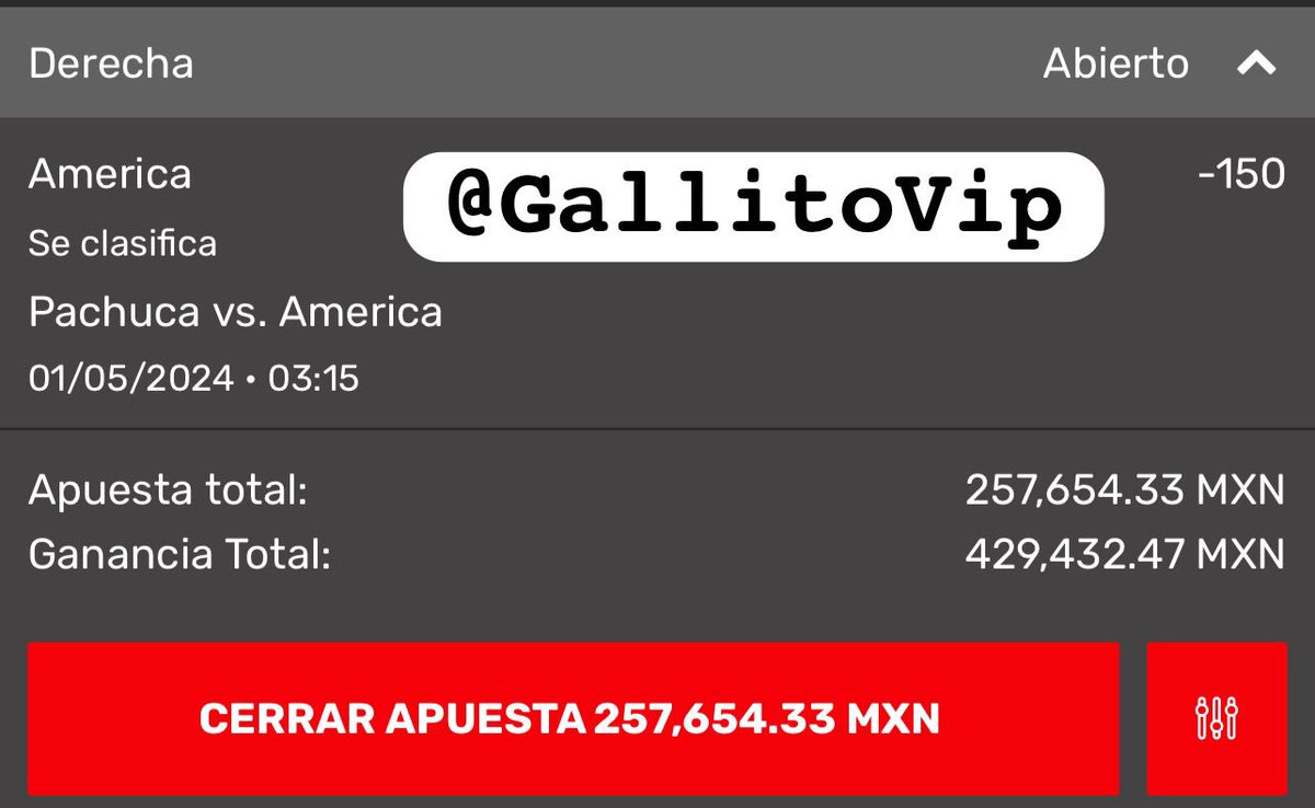 GallitoVip's tweet image. QUE COMIENCE LA FIESTA 🥳❤️

El primer pick gratis de cumpleaños viene FUERTE, de la mano del MÁS GRANDE de todo México🤩

Tendremos 7 jugadas hoy💣

America Clasifica -150 #Conca 

777❤️ para el parley millonario +777🤩