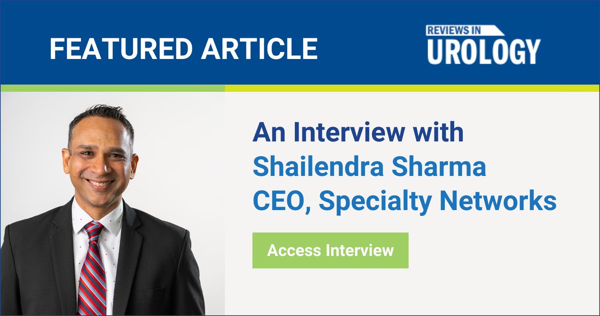Shailendra Sharma sat down to talk with Neal Shore, editor-in-chief of Reviews in Urology, to discuss the journal’s history and his hopes for the future of the journal and the profession.​ Read here:  journals.specialtynetworks.com/issues/vol/23/…