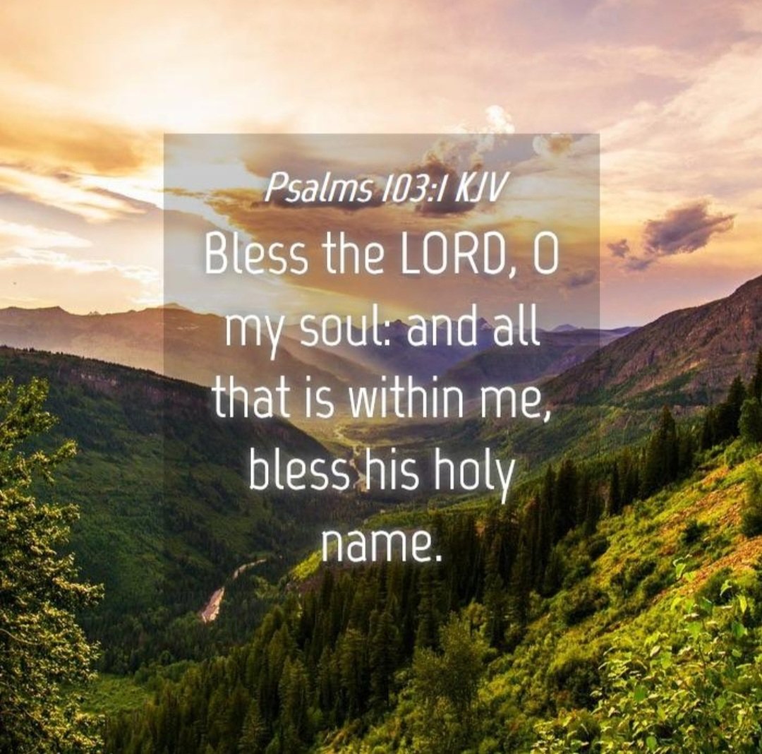 Bless the Lord, O my soul; And all that is within me, bless His holy name! Psalm 103:1