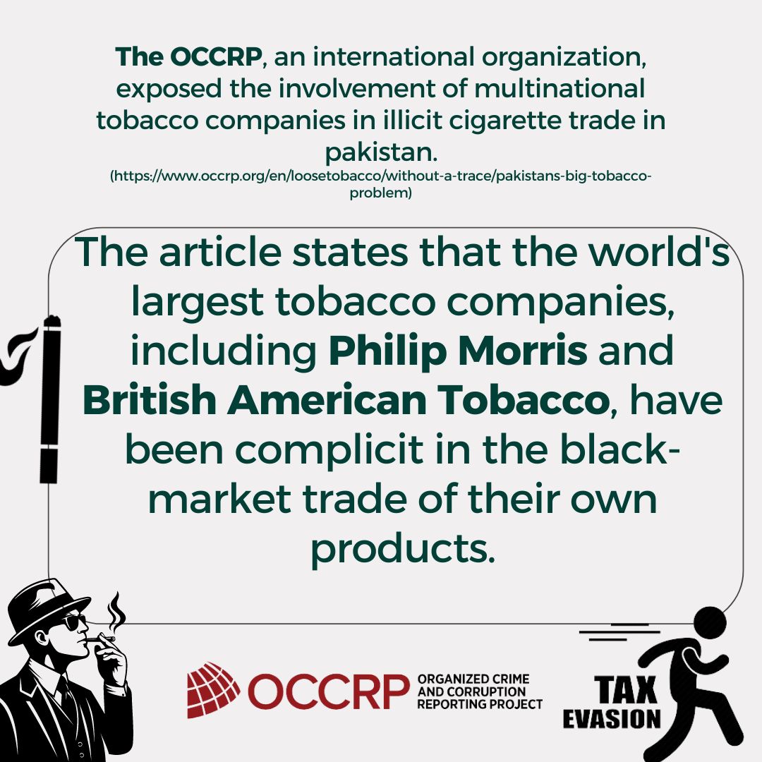 The report from international organization, is a wake-up call that multinational tobacco companies are complicit in illicit activities in Pakistan. We must stand against this exploitation.
@FBRSpokesperson @WHO @IMFNews @Worldbank 
#Pak_Loss567Billion