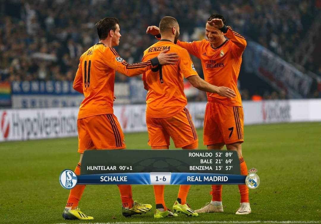 🤯🔙 Throwback to when Real Madrid destroyed Shalke 04 with THAT orange kit 🤩