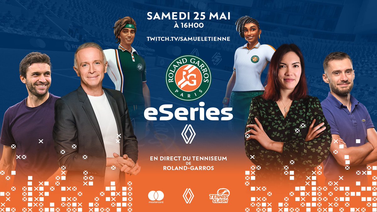 Je suis de retour à Roland-Garros le 25 mai pour @rolandgarros eSeries by Renault, pour une belle émission aux côtés de @SamuelEtienne @GillesSimon84 et @QuentinMengual !!

Et il y aura vraisemblablement un petit concert live à la fin…… 😌

collaboration commerciale