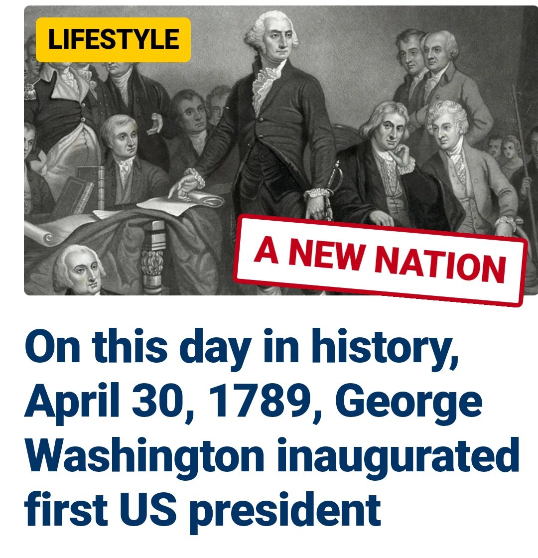 #America #USA #GeorgeWashington #President #OnThisDay #history