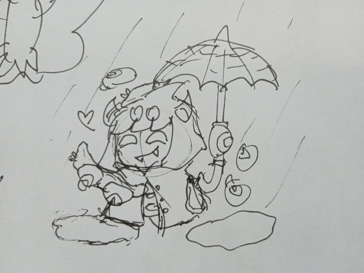 Last night it rained a lot and this morning slugs started appearing

So I had an idea to sketch with Taranza 🕷️💚