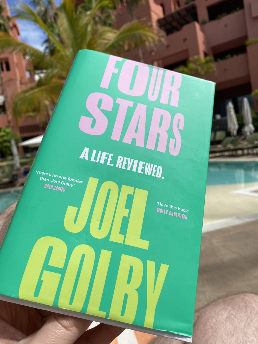 Taking a break from my holiday which is a humble brag gesture I’m sure he would absolutely despise to let you know that the new @joelgolby book is absolutely hilarious. My partner keeps getting annoyed at my spontaneously bursting out laughing. Five stars