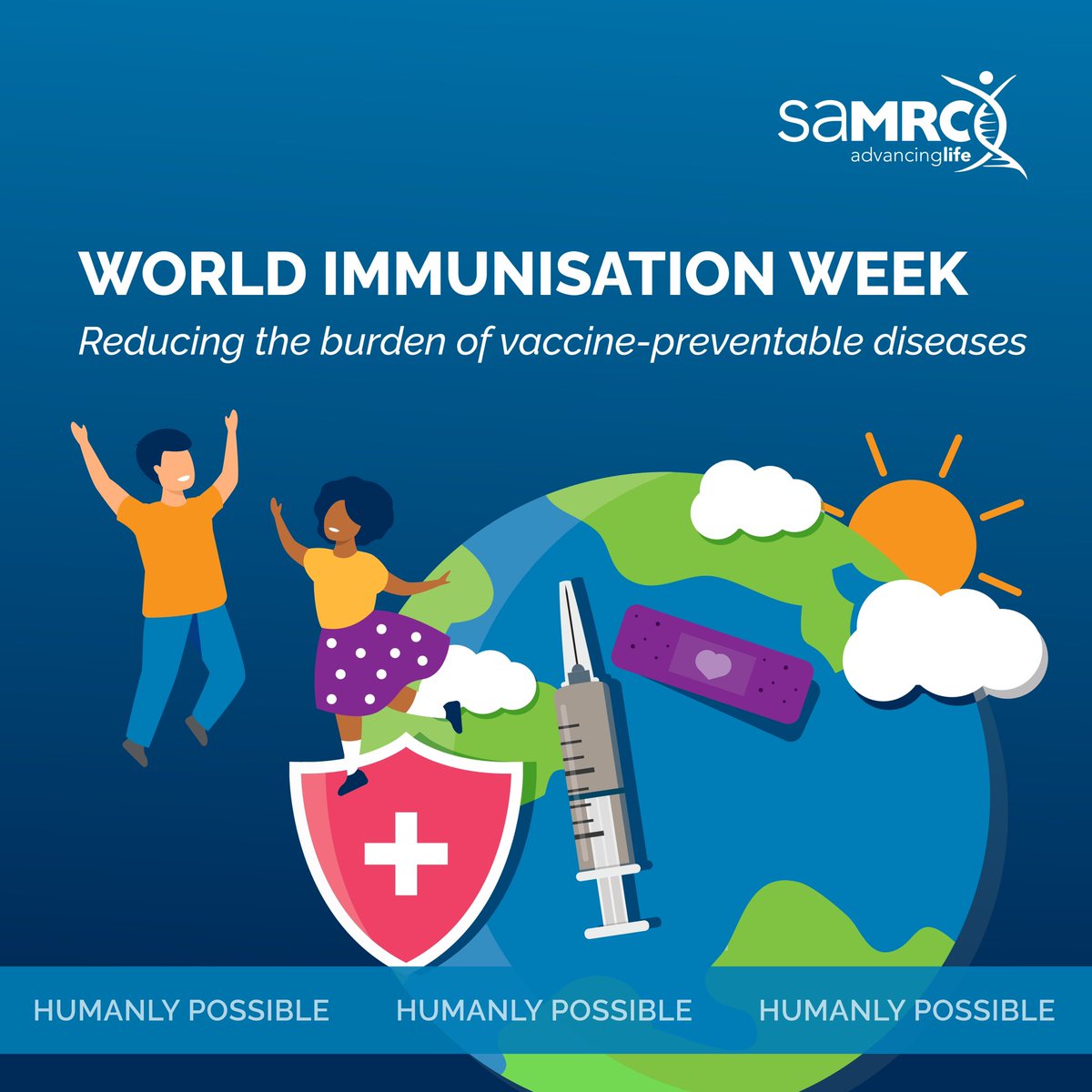 The Vaccine Implementation Research portfolio, led by SAMRCs Cochrane SA, generates high-quality evidence to guide policy & practice for health conditions, including vaccination. Identifying obstacles to vaccine adoption & implementing interventions. #WorldImmunizationWeek