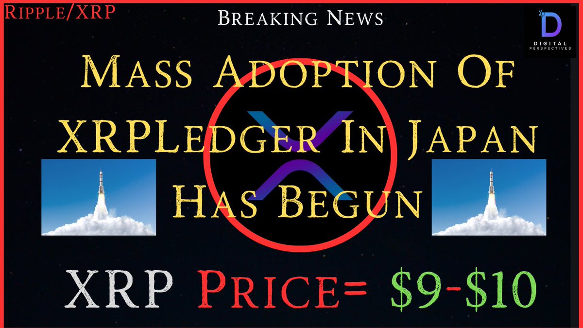 Ripple/XRP-Mass Adoption Of XRPLedger In Japan Has Begun, XRP Price $9-$10? youtu.be/VPn9_9M7dI0 #BTC #ETH #BCH #xrpthestandard #ripple #ripplenews #DigitalPerspectives #Crypto #Financial #Investing #XRP Includes Paid Promotion