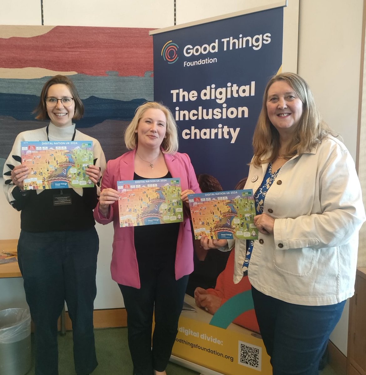 Fantastic to meet the team at @GoodThingsFdn to discuss #DigitalInclusion and the findings of their  Digital Nation 2024 research🖥️🛜🇬🇧

You can read more👇
goodthingsfoundation.org/insights/build…

#FixTheDigitalDivide