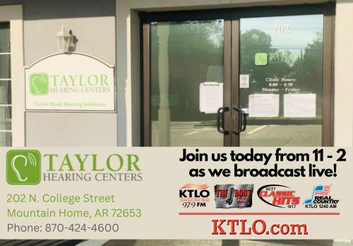 We'll be broadcasting live Tuesday from 11 -2 at Taylor Hearing Center located at 202 N. College Street. Sammy Raycraft will be on site with $1,850 in the Treasure Chest along with hot dogs from Petit Jean. Be sure to register to win prizes while you are there.