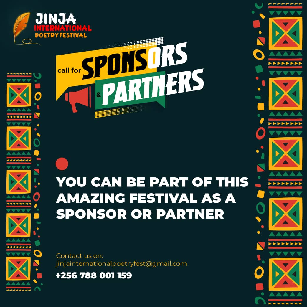 You can be part of the Jinja international poetry Festival as a sponsor or Partner.
