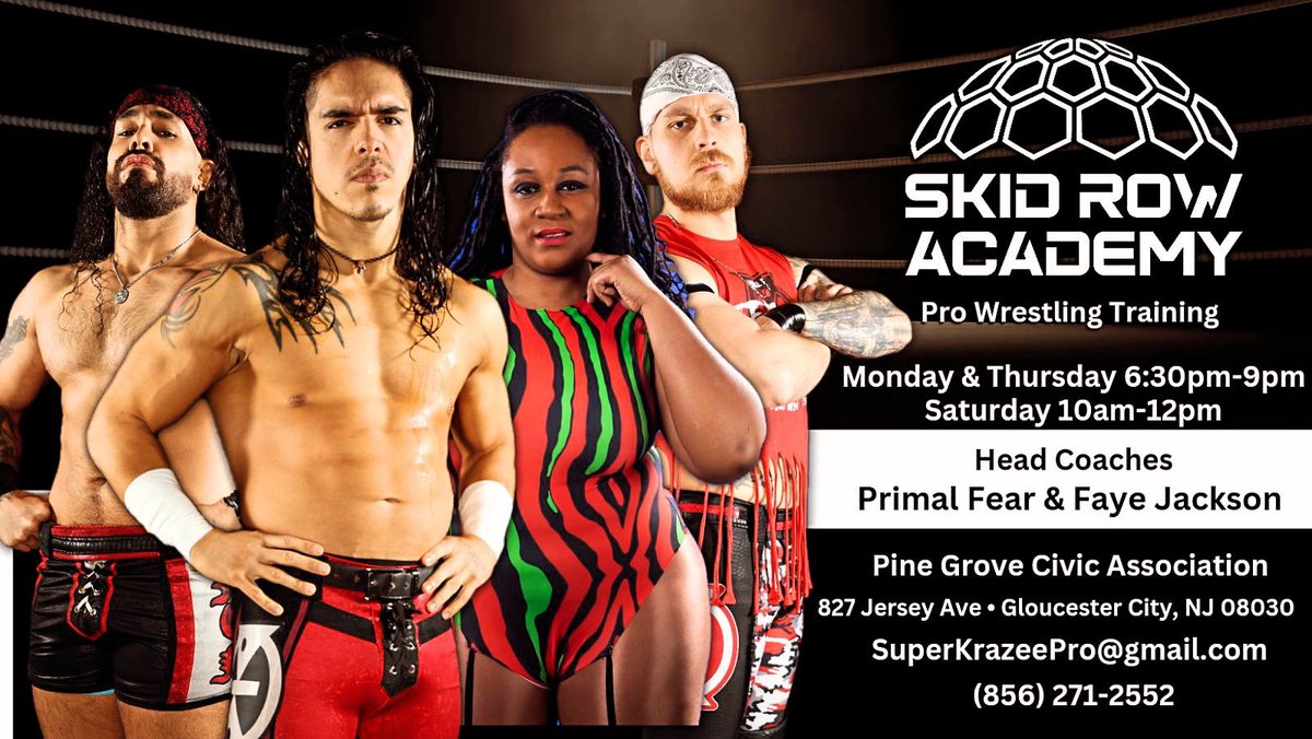 Today is always a good time to start your career in professional wrestling. Located in Gloucester City NJ near all major bridges & public transportation. If you are new to this journey or an experienced professional wanting to continue advanced training, we are here for you!