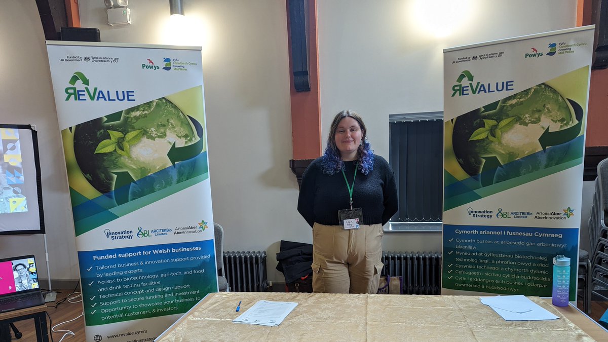 We had a wonderful time exhibiting for our ReValue project at the Builth Wells Business Expo today! Thank you to @TownSq for organising a great event. @ArcitekBio @PowysCC @GrowInPowys