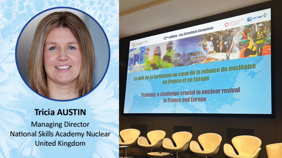 NSAN’s Managing Director, Tricia Austin, is ready to take to the stage today at the 22nd Edition Les Entretiens Européens in Paris. Tricia was invited to take part in a debate by @ENENAssociation on skills and training for the nuclear industry in France and Europe. #Nuclear…