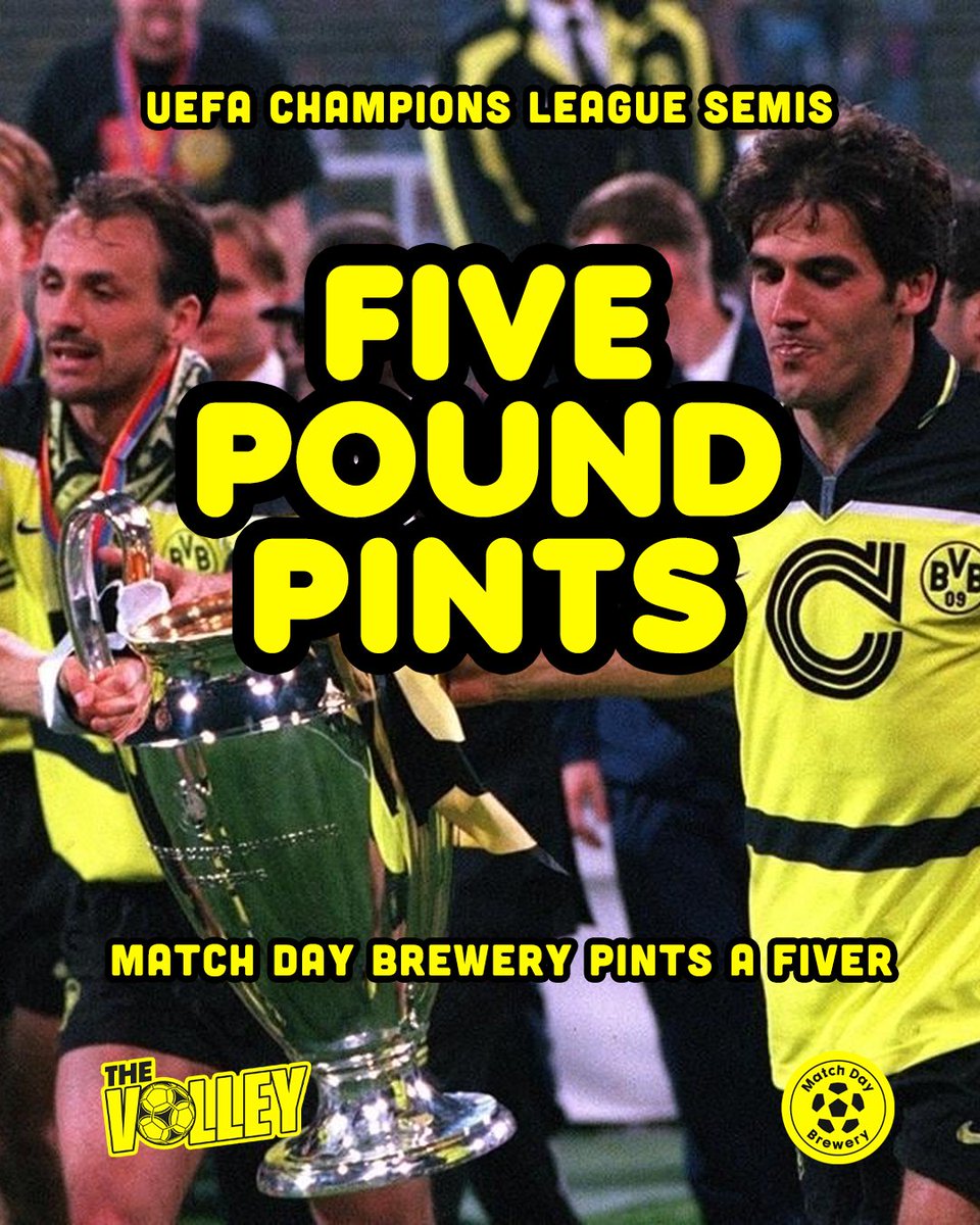 There might be no British teams left, but there is £5 PINTS of @MATCHDAYBREWERY tonight and tomorrow. Good if you support Ipswich and / or Preston too.