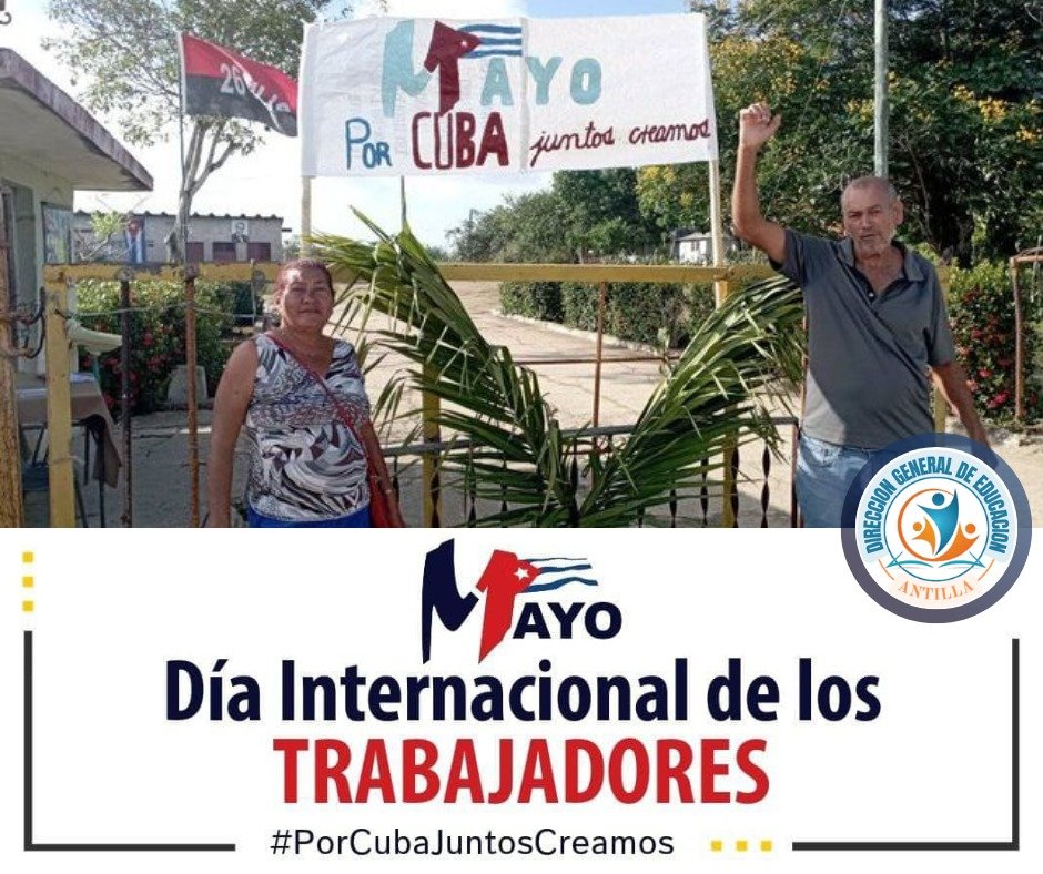 #EducaciónHolguín
#EducaciónAntilla
#PorCubaJuntoCreamos. Los trabajadores del Centro Mixto Desembarco del Perrit listos para celebrar el #1roDeMayo.
#CubaMined
#HolguinSi