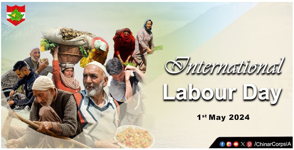 'All labour that uplifts humanity has dignity and importance and should be undertaken with painstaking excellence' – Martin Luther King Jr #Kashmir #InternationalLabourDay2024 @adgpi @NorthernComd_IA