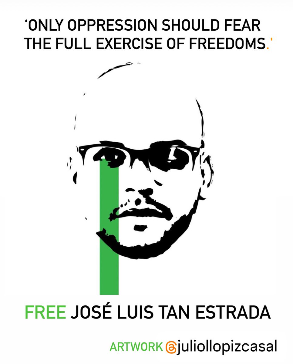 #Cuba Words & ideas are only crimes in dictatorships. 👉Raise a voice for the immediate & unconditional release of #journalist @JLperiodista96 & all #Cuban political prisoners #Canada #humanrights #setthemfree #DemocraticSpaces Artwork @jllopizcasal