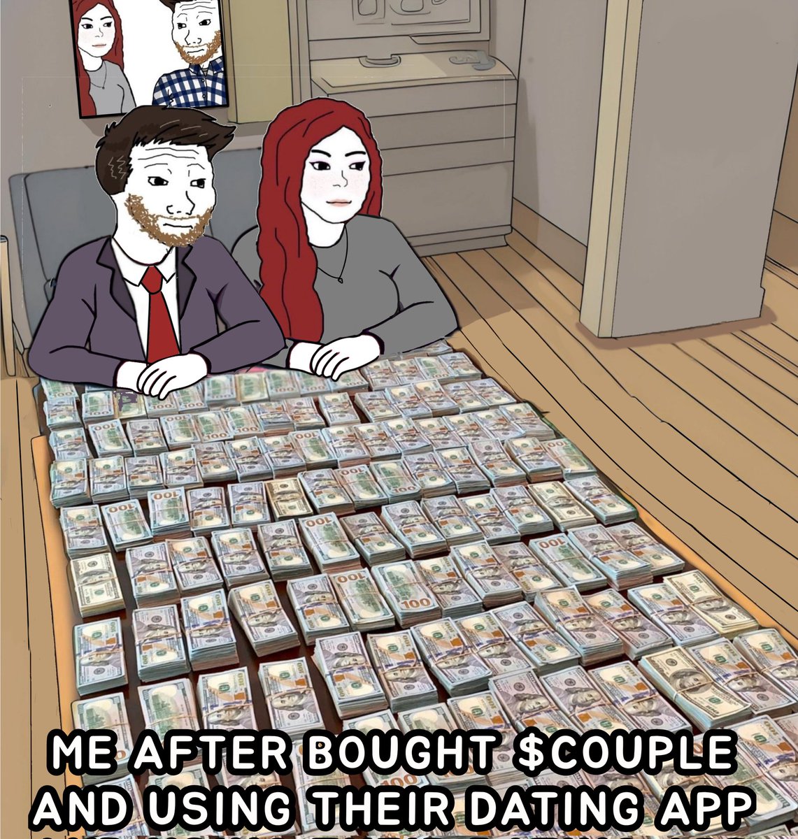 @bonk_inu Me after bought $COUPLE and use their dating app @couplejaksmeme has built the first dating app on $Sol whitelist at couplejacks.com to use the COUPLE dating app on $SOL #memecoin $COUPLE $Sol