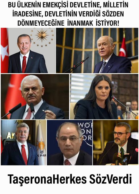 @fethigurer @mstfkck005 ÇalışmaMeclisi TaşeronDesin @dbdevletbahceli @yasaryldrmMHP @Avkthalilozturk hakkimiz olan kodroyu alana kadar susmuyacagiz @ismakgul14 @isikhanvedat @vedatbilgn @akbasogluemin @eczozgurozel @RTErdogan @BY @AliYerlikaya @a_uraloglu @memetsimsek #Taşeron ahı özerinize olsun