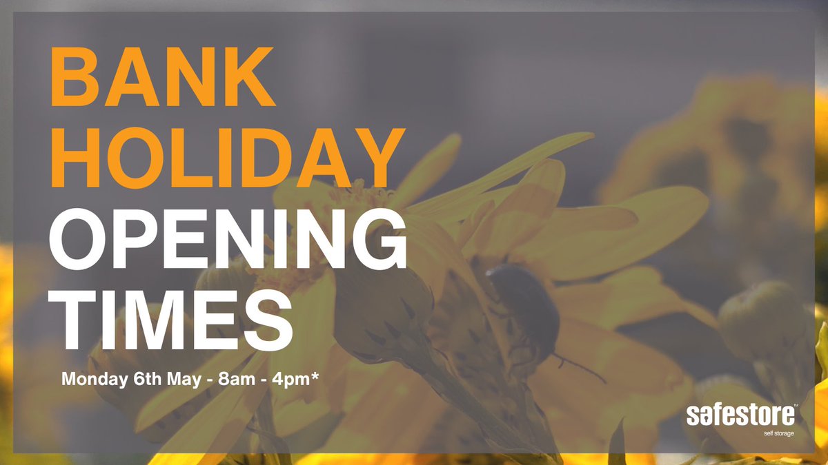 🌸🌷🌼 May Bank Holiday Opening Hours 🌸🌷🌼 Are you planning on visiting us  this bank holiday? To help you plan, our stores will be open on 6th May 2024  from 8 AM