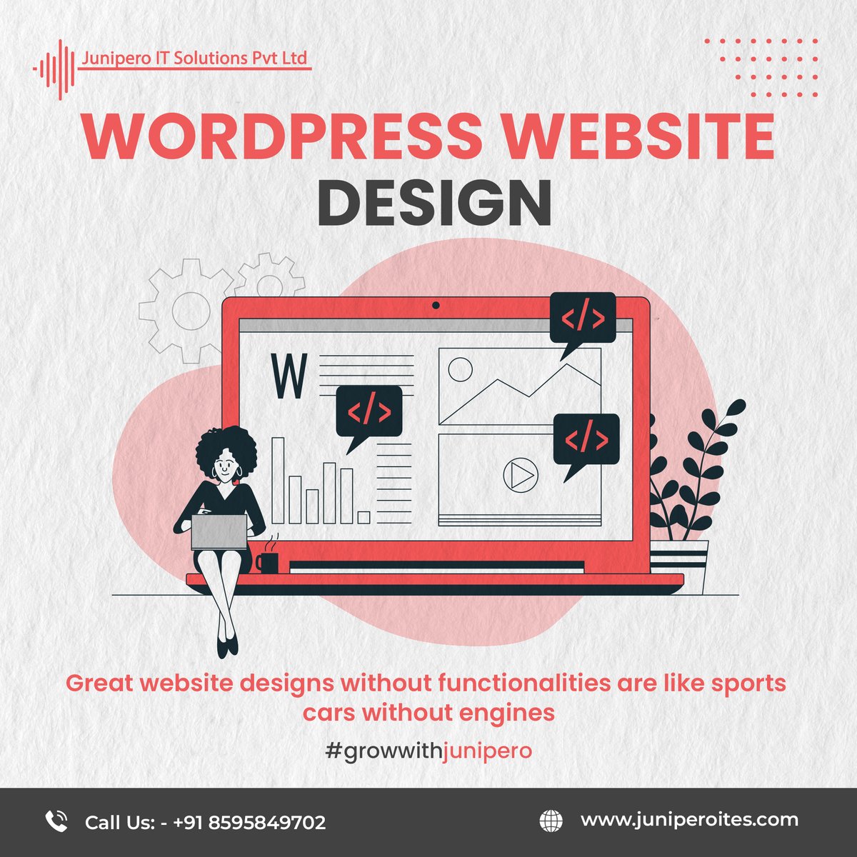 Great website designs without functionalities are like sports cars without engines.
-
-
-
#webdesign #website #seo #growwithjunipero #html #wordpressdeveloper #wordpresswebsite #blog #business