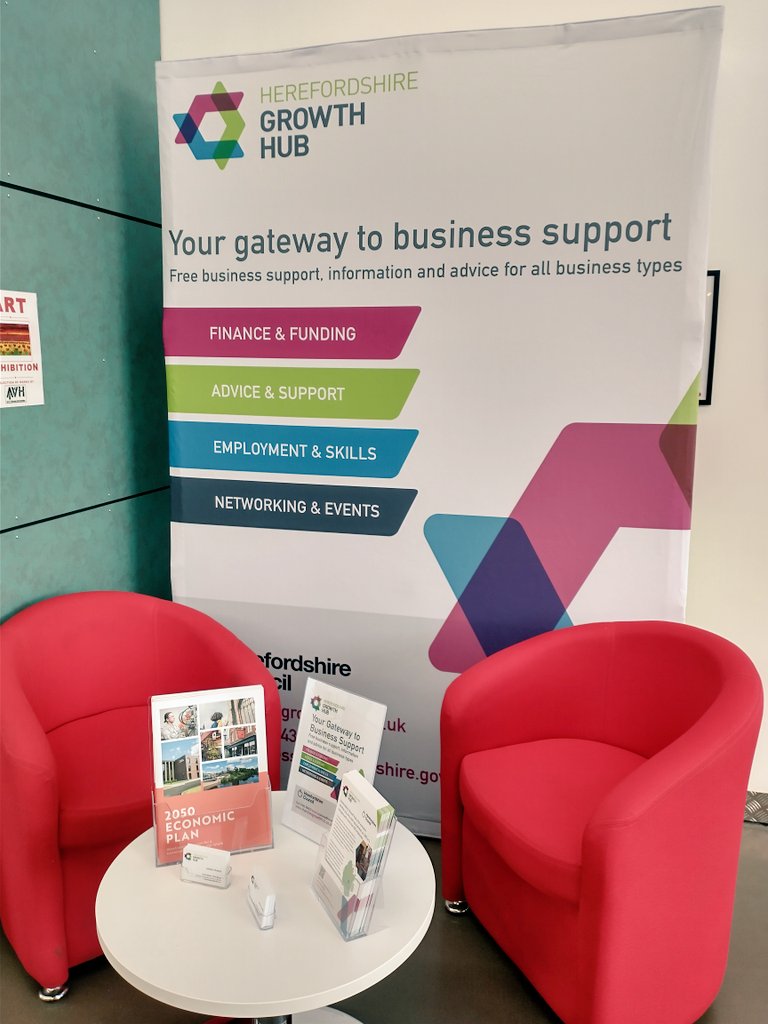 All ready for tomorrow, come and have a chat about all things business and how Herefordshire Growth Hub can help you. For a more in-depth chat you can book a business clinic, we're available between 11 am and 12 noon form.jotform.com/241015131917345 #HMBiz #GrowMoreIn2024