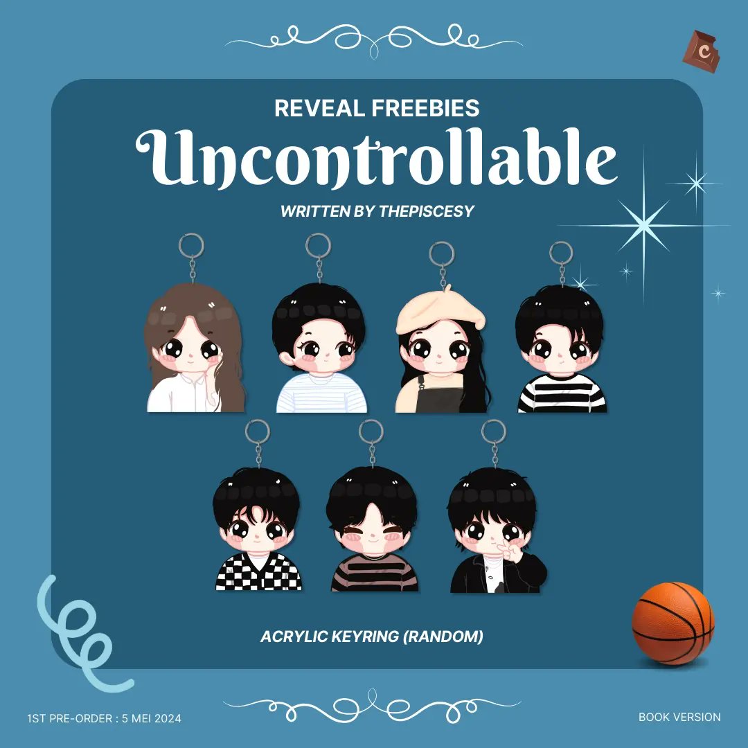 [ 2ND REVEAL FREEBIES • Uncotrollable by @thepiscesy] 🗓️ 1st Pre-Order ; 5 Mei 2024 • Acrylic Keyring (random) • Sticker Set 2 • Mini Notes • Tumblr