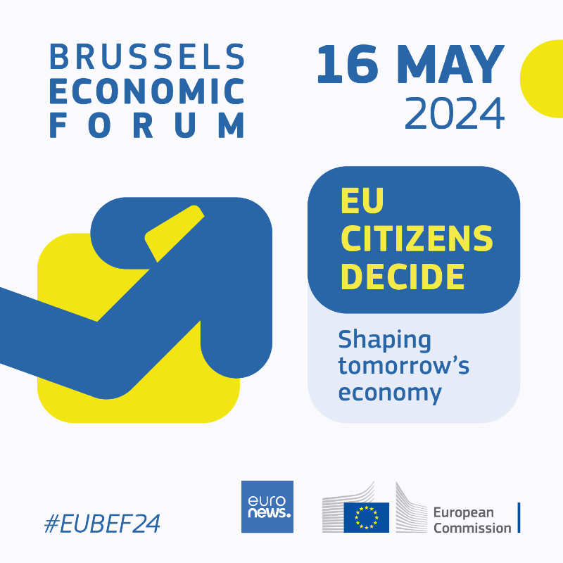 ecfin's tweet photo. Don't miss this year's Brussels Economic Forum on 16 May!

Check out the line-up of high-level speakers that will discuss 💬 how the upcoming EU elections will shape future economic policies.

Register now to join #EUBEF24! 👇
