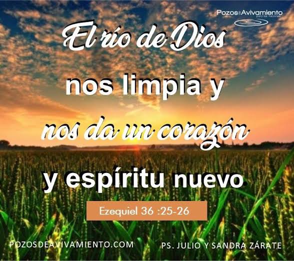 Ez. 36
El agua es emblema de la limpieza de nuestras almas contaminadas con pecado.Pero ningún agua puede hacer más que lavar la inmundicia de la carne. 
#rpsp           #primeroDios