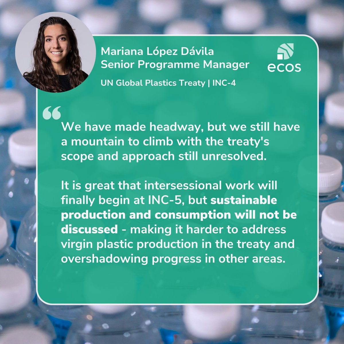 The updated #PlasticsTreaty text contains a patchwork of conflicting options, with member states still divided on most matters. Regrettably, sustainable #plastic production and consumption levels will not be addressed in intersessional work, which will finally begin at INC-5.