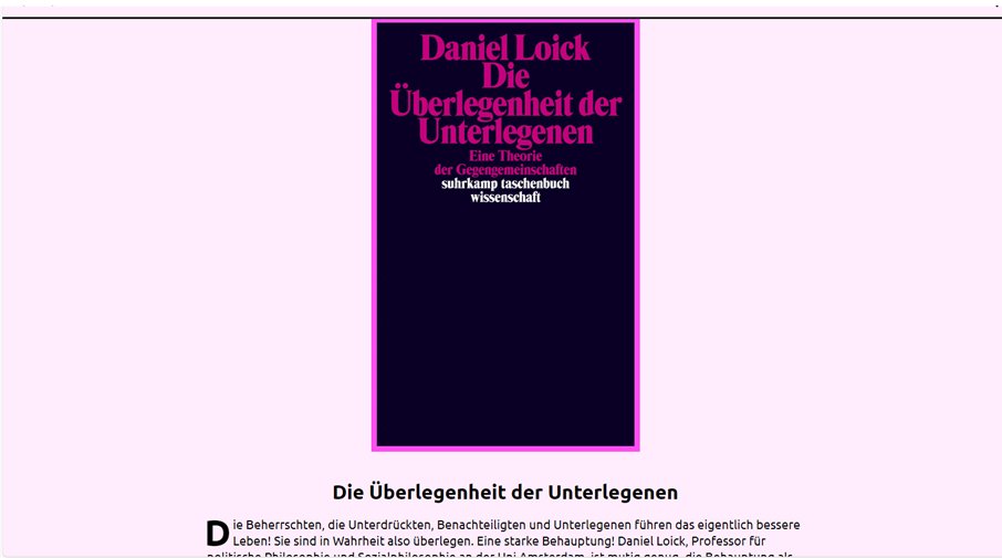 'Daniel Loicks Entwurf einer »Überlegenheit der Unterlegenen« ist unglaublich bereichernd. Er weist damit in eine Richtung, die auch ich intuitiv schon oft verspürt habe, aber nie richtig benennen konnte.' yunq.de/ueberlegenheit…