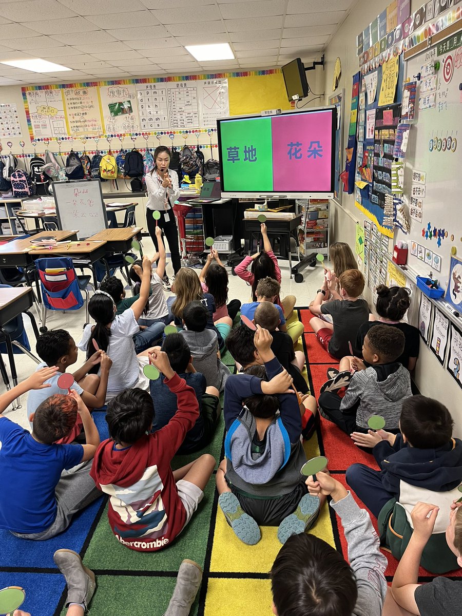 Jessica Gutierrez (@mrsjgutierrez) on Twitter photo Mrs. Chou keeps students engaged through turn-and-talk, questions and answers, choral response and more. These #UCPSDLI Mandarin students are having a blast in literacy while using Mandarin to communicate. <a href="/JudyOuyang/">Judy Ouyang</a> <a href="/UCPSNC/">Union County Public Schools</a> <a href="/MarvinESNC/">Marvin Elementary School</a> Mrs. Chou keeps students engaged through turn-and-talk, questions and answers, choral response and more. These #UCPSDLI Mandarin students are having a blast in literacy while using Mandarin to communicate. <a href="/JudyOuyang/">Judy Ouyang</a> <a href="/UCPSNC/">Union County Public Schools</a> <a href="/MarvinESNC/">Marvin Elementary School</a>
