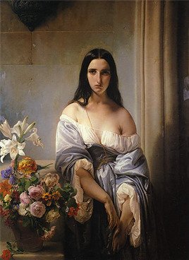 A Melancholy Thought by Francesco Hayez (1791-1882)