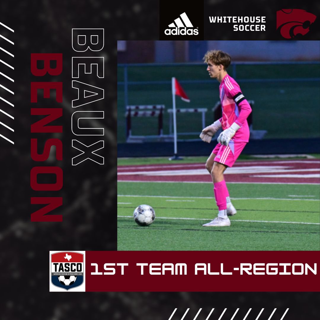 Congrats to Beaux Benson for his First Team All-Region Selection! 🔥⚽️