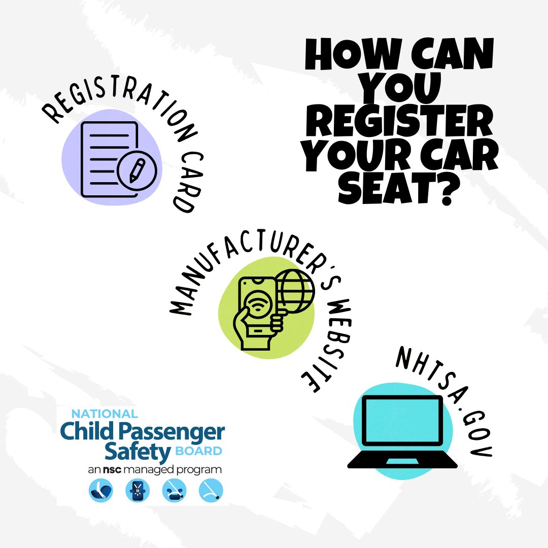 Did you register your car seat or booster seat? It’s free, quick and easy! Once done, you will be notified about any safety issues, including recalls in the future. To check for a car seat or vehicle recall, visit nhtsa.gov/recalls #carseat #safety #buckleup @NSCsafety