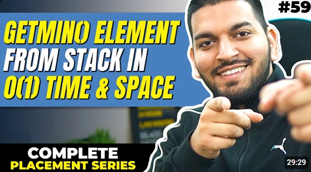 with_code01001's tweet image. Following DSA Playlist by Love Babbar
Lecture 59(Stack Part 6) done
Questions -
1. Get minimum element
#codingstreak #34
