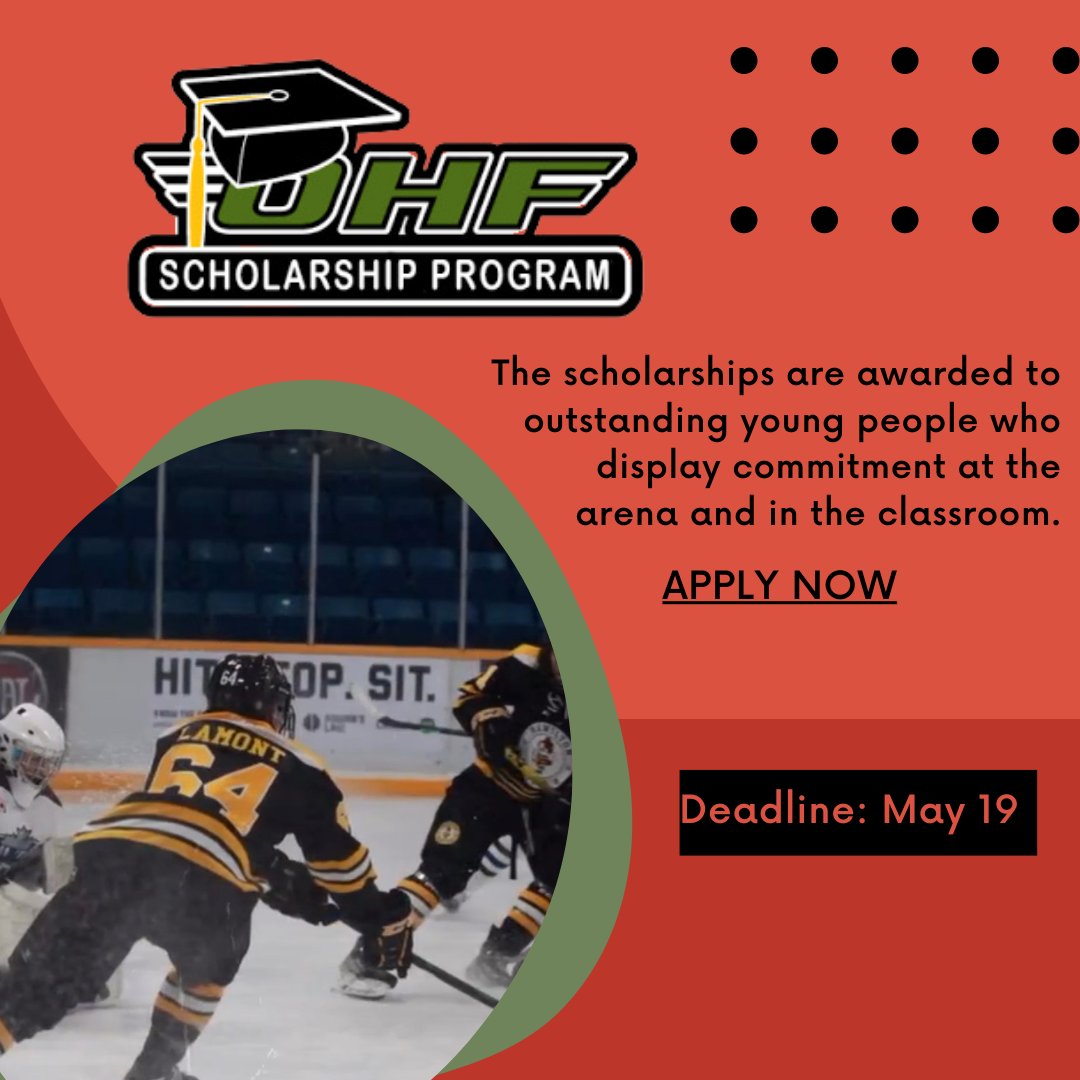 Mid term marks are in! Make sure to apply to the OHF Scholarship today! Deadline is May 19! More details at OHF.ON.CA/about-us/ohf-s…