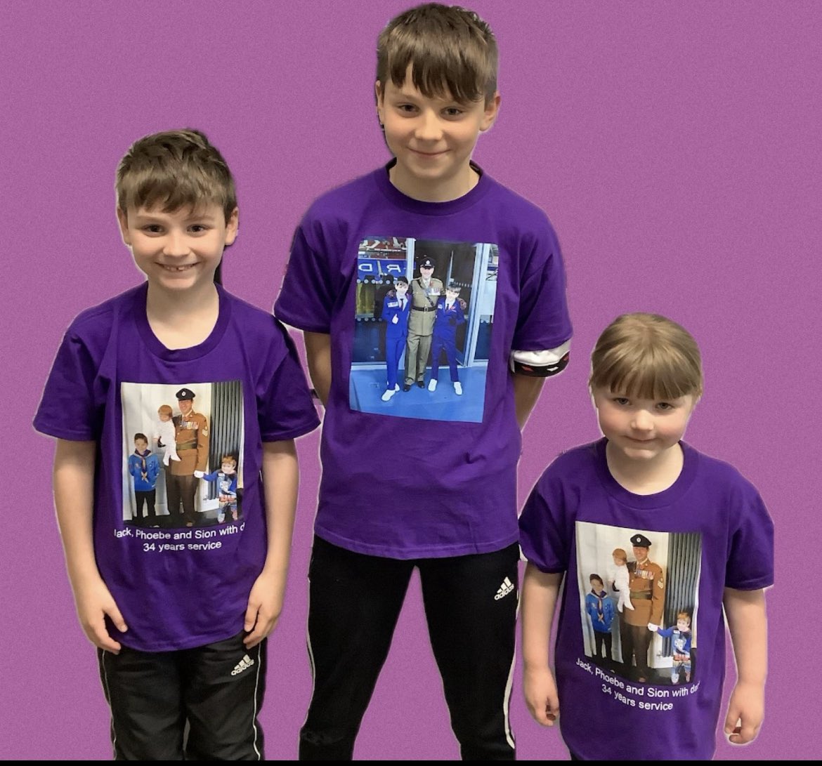 Luke7goingforg1's tweet photo. βPurple up dayβ Such a fab celebration at their school recongnition for Month of military child @pencoedprimary #servicechild @SSCECymru @ForcesFitness ππ«‘ππ». Well done jack,sion and phoebe @DameKellysTrust @BritishArmy #respectthosewhoserve π΄σ §σ ’σ ·σ ¬σ ³σ Ώ@dean1wg π«‘ https://t.co/QnpJ7lPitY