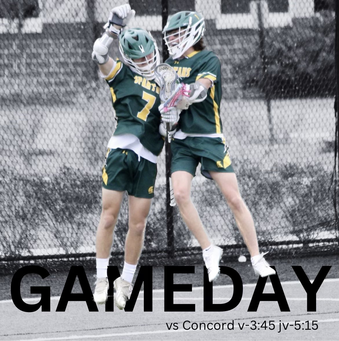 The Boys Lacrosse team is away at Concord today. Varsity @ 3:45/ JV @ 5:15.  See you there!!
#saintmarkshs #spartanstrong #saintmarkslacrosse