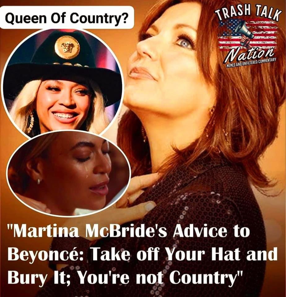 Martina McBride voices her opinion  on the Queen of country music Beyonce: 

'Take off your hat and BURY it. You're not Country!'

#MartinaMcBride
#Beyonce
#CowboyCarter