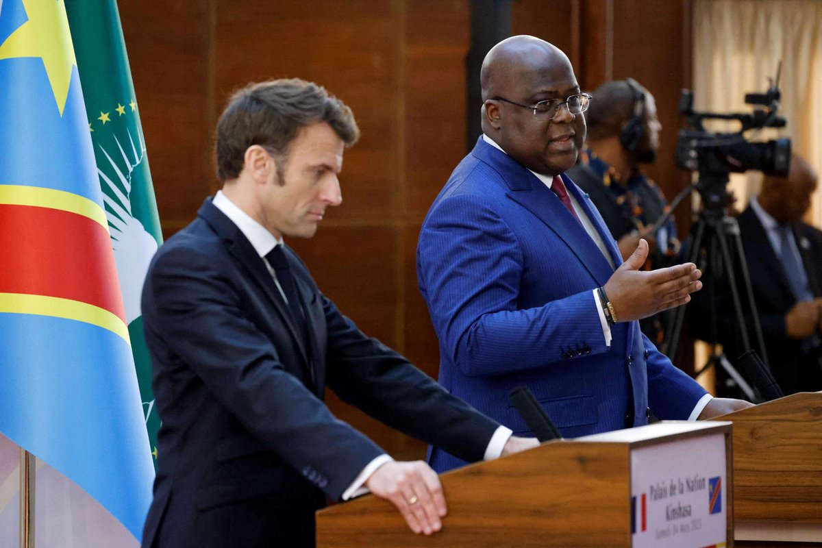 📰La visite officielle à #Paris du président de la #RDC, Félix-Antoine Tshisekedi, se poursuit aujourd’hui, notamment à propos de la situation économique, mais aussi sécuritaire du pays, en particulier dans l’Est, en proie à une guerre meurtrière depuis des dizaines d’années.…