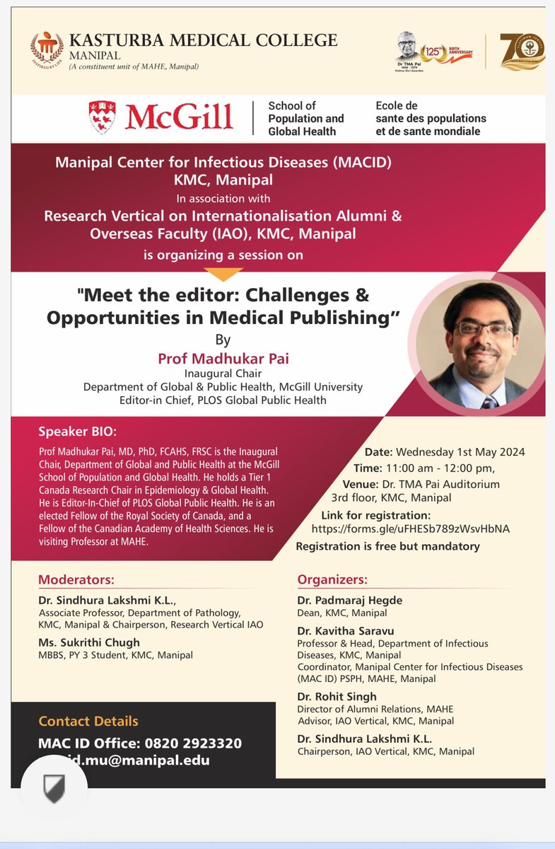 Tomorrow ⁦@MAHE_Manipal⁩