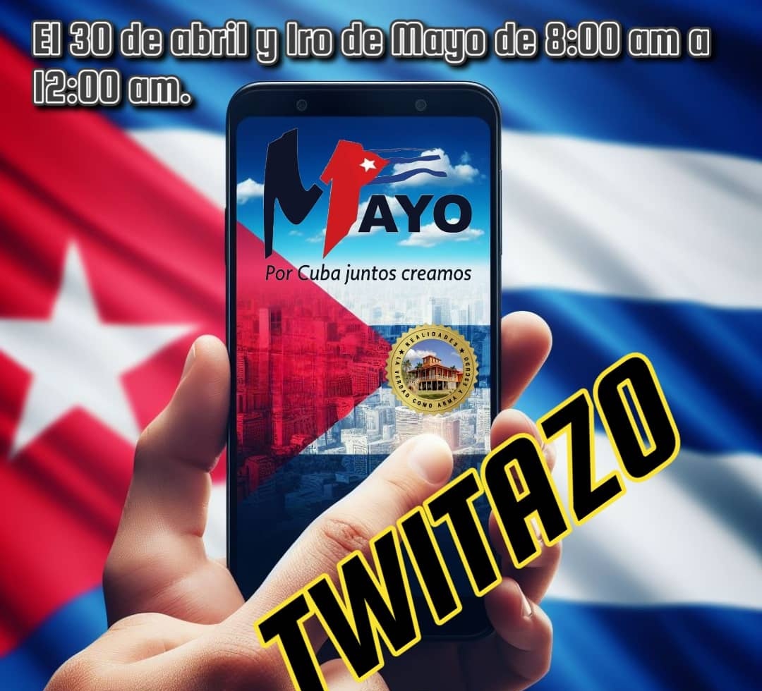 La familia de #HolguinSi te invita a un TWITAZO para festejar el 1ro de Mayo por todo lo alto‼️ 🚂🚃🚃✨️🇨🇺✌️ ¿Te sumas? Arriba herman@s... vamos a alzar nuestra voz antiimperialista y que reviente ❌️✔️‼️ #PorCubaJuntosCreamos