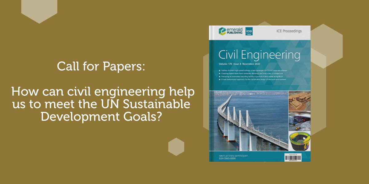 Attention #civilengineers! View our latest #cfps from #JCIEN member journal of @ICE_engineers. Your role in achieving #SDGs is crucial with innovative, #sustainable solutions. Make an impact & disrupt the status quo, learn more bit.ly/3WnerSy @anushashah1 @Meshi_Kiyang