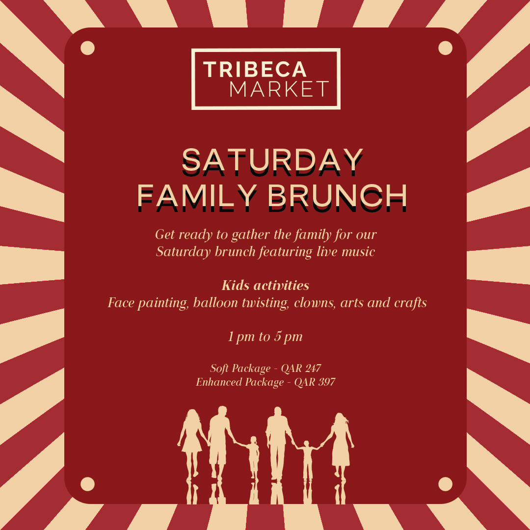 Make Saturdays special with the family brunch at Tribeca Market, Waldorf Astoria Doha West Bay! Enjoy live music while the kids have a blast with face painting, balloon twisting, and more. From 1 PM to 5 PM, indulge in culinary delights starting at QR247. @WaldorfAstoria