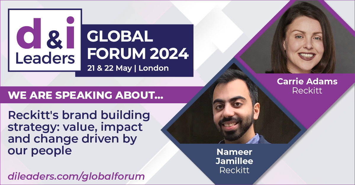 📣 Speaker announcement - d&i Leaders Global Forum 2024. Carrie Adams & Nameer Jamillee will talk about 'Reckitt's brand building strategy: value, impact and change driven by our people'. Join us on 21 & 22 May Online.
Details - dileaders.com/globalforum/
#DILeaders #Inclusion
