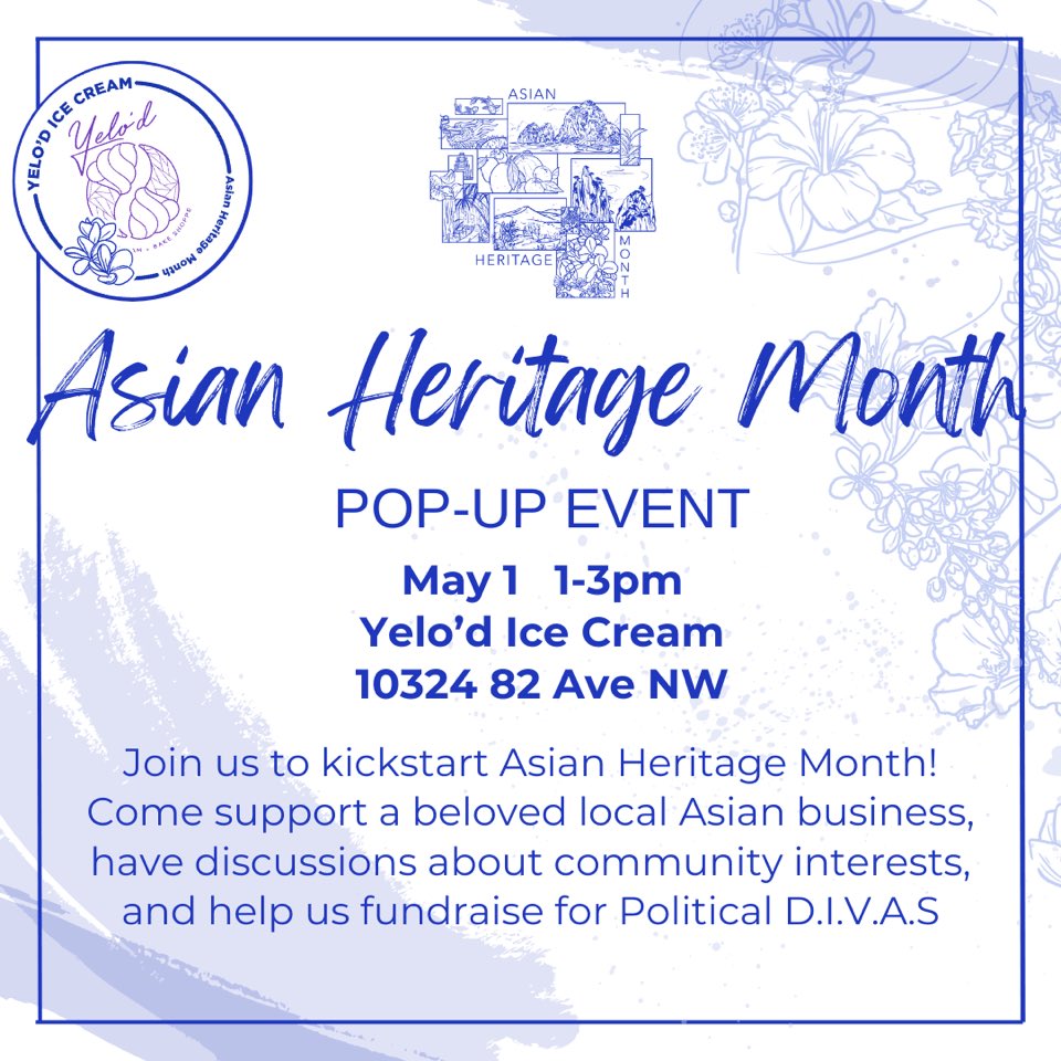 Excited to celebrate the kick off for #AsianHeritageMonth @yelod_icecream join us, check out our merchandise fundraiser and #SupportLocal #yeg @RajahMaggay @aiyah_rena @AbigailDouglass
