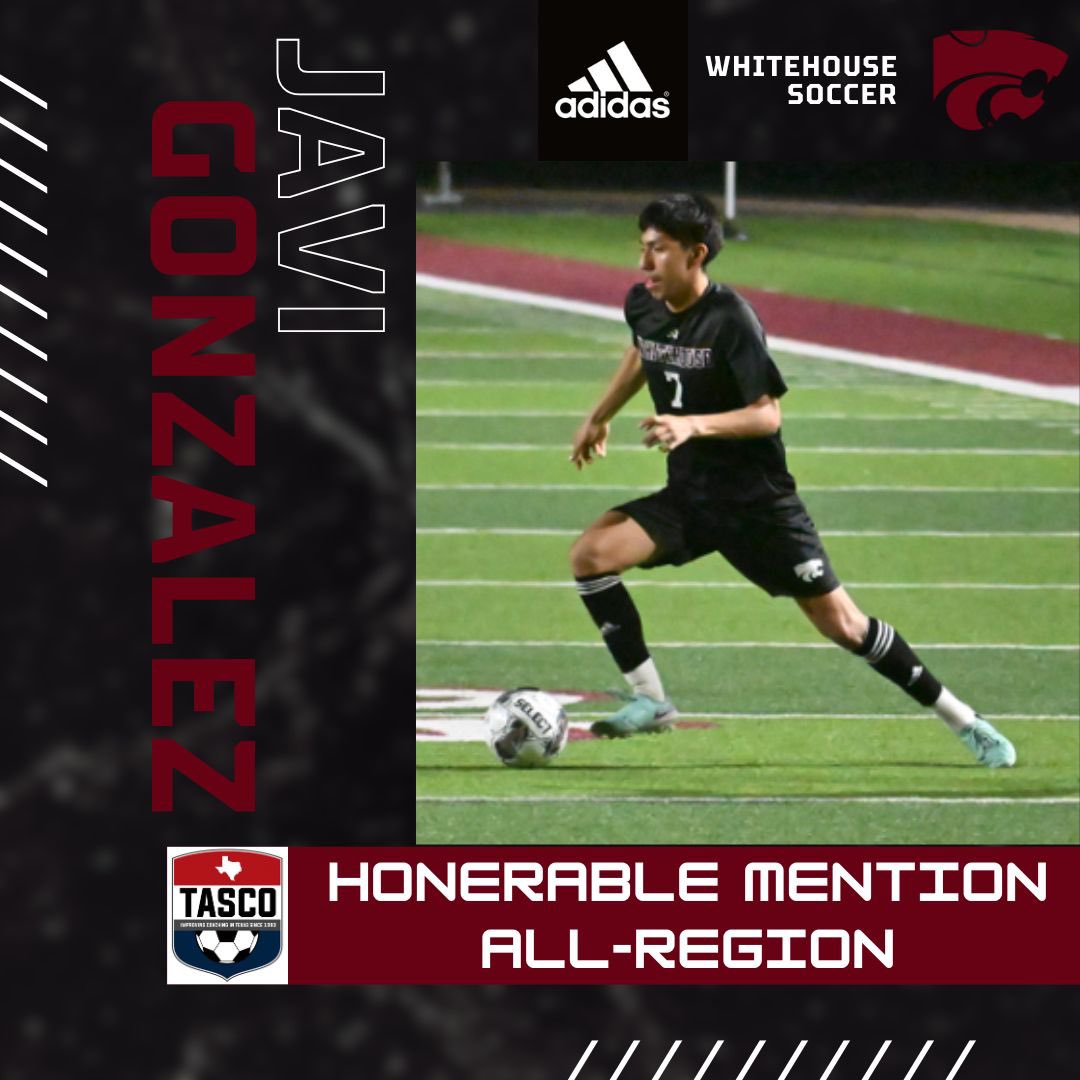 Congrats to Javi Gonzalez for his Honorable Mention All-Region Selection! 🔥⚽️