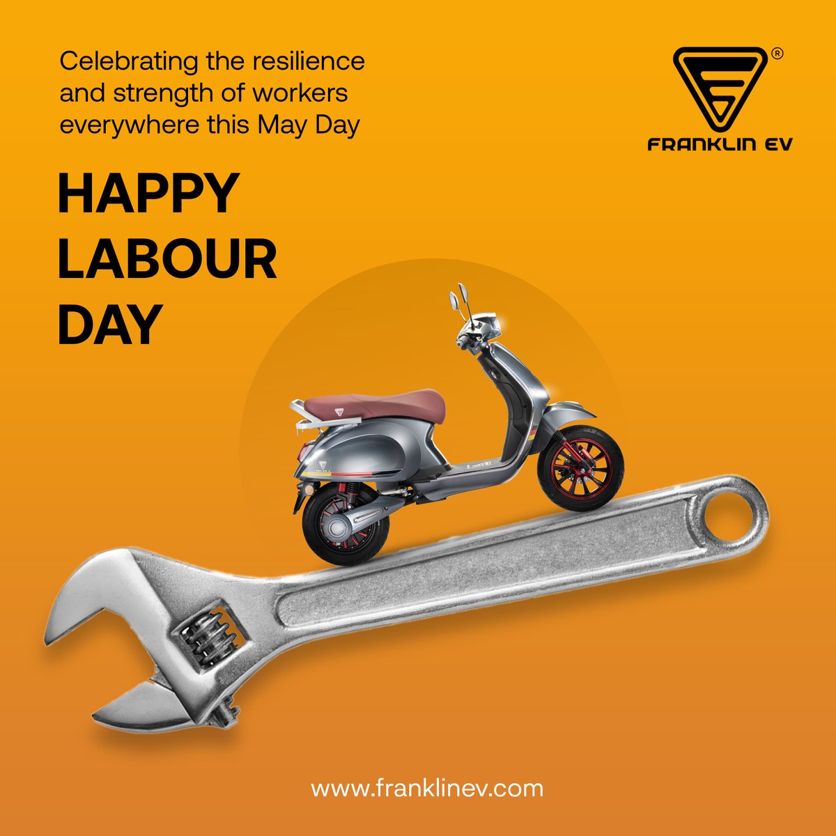 Celebrating the resilience  and strength of workers everywhere this May Day

HAPPY LABOUR DAY

#franklinev #labourday #electricscooter #bestscooter