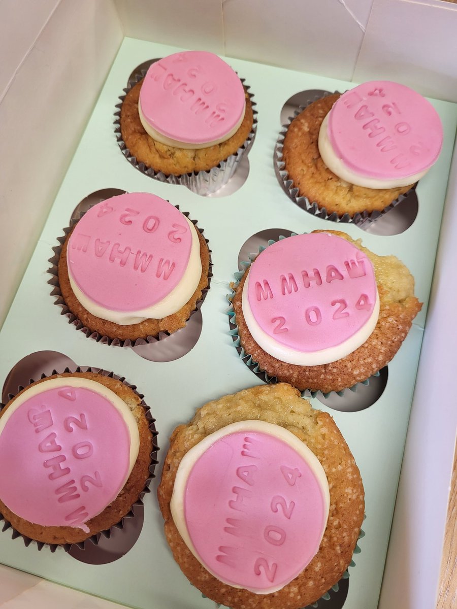 It's Day 2 of #MMHAW24 
The theme is moving together through your changing world!

A member of the team Baked these cakes and we had a team lunch to celebrate the work we do with mums and babies! 

@PMHPUK